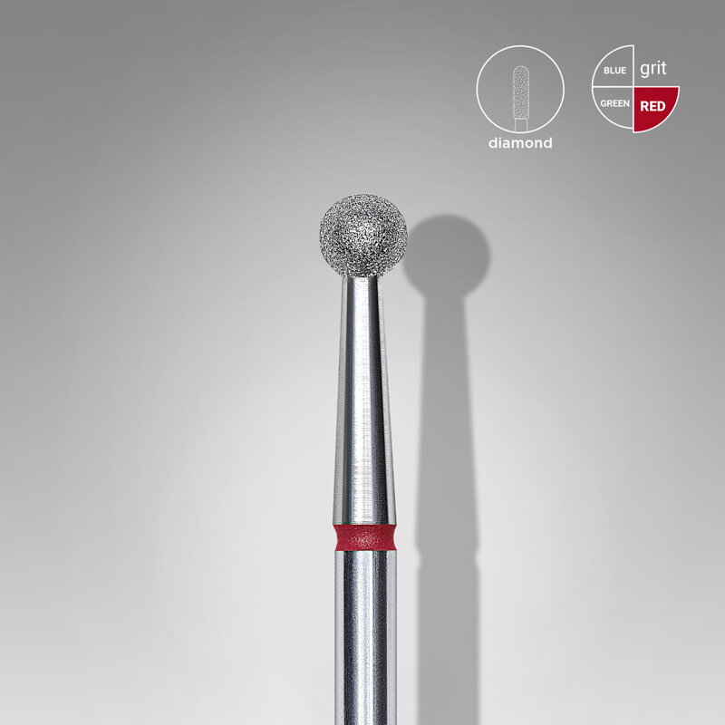 Diamantový brúsny nástavec Staleks Expert - ball red FA01R040