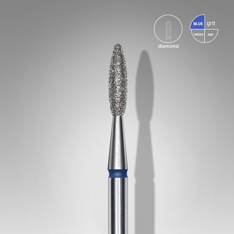 Diamantový brúsny nástavec Staleks Expert - flame blue FA10B023/10