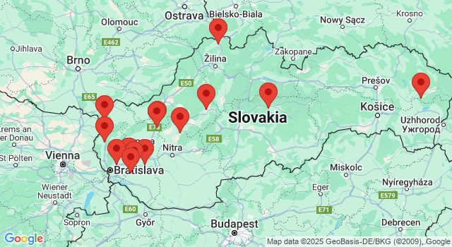 Google map: Hrubá Borša